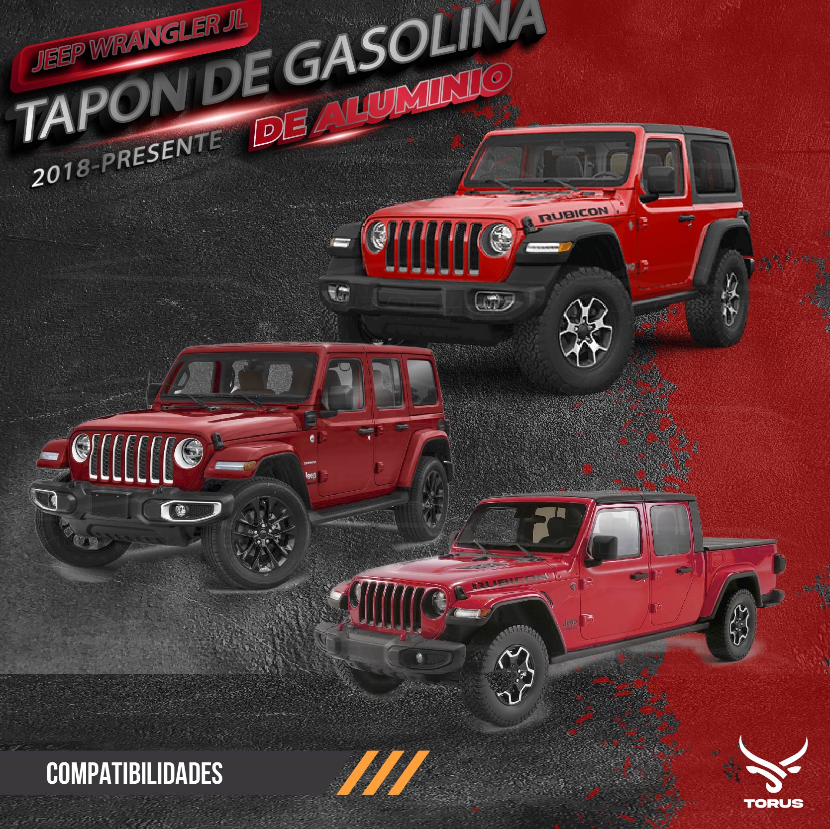 Tapón de Gasolina Tapa con Llave Chapa Jeep JL 2018-24 Torus | AUTOELITE  CAR DESIGN SOLUTIONS . DE .
